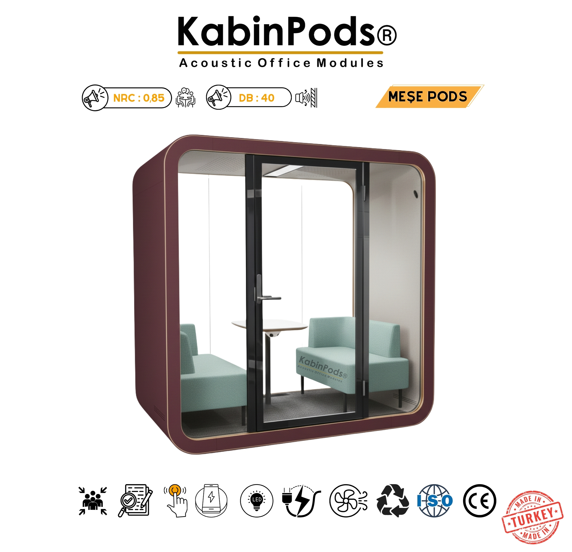 Ses Geçirmez Kabin - Toplantı Kabini Ürün Görseli